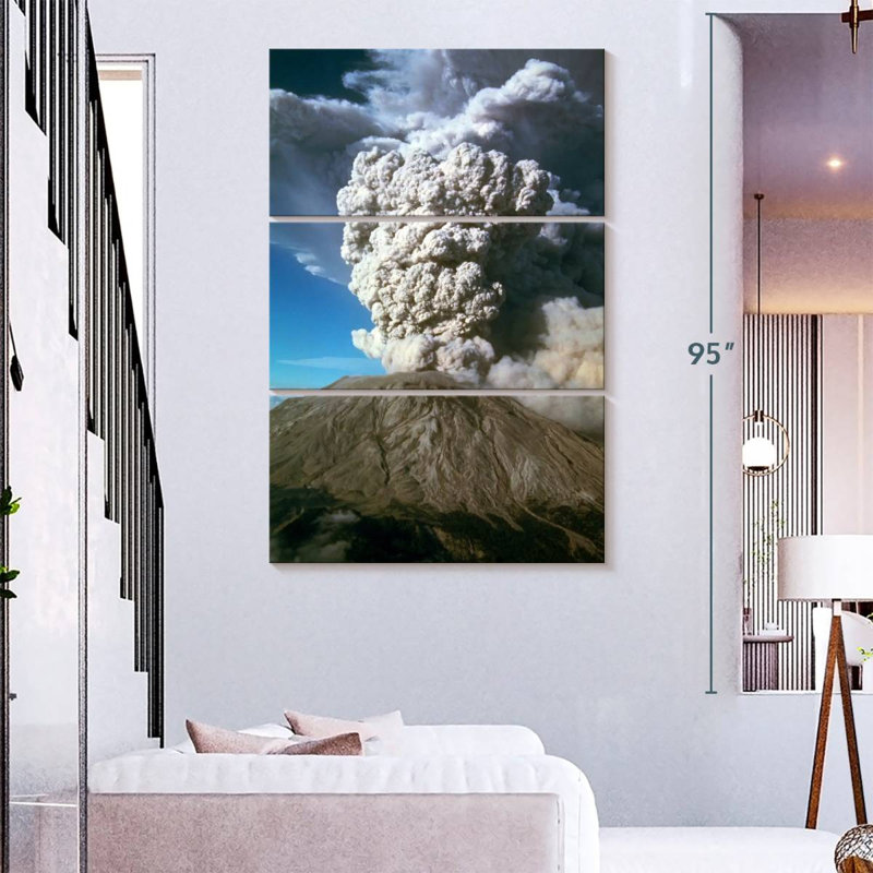 Alvord Volcanic Eruption 1980, 74" H x 48" W