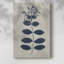Fleurs pressées bleu marine - Cavas enveloppés de galerie-108844271
