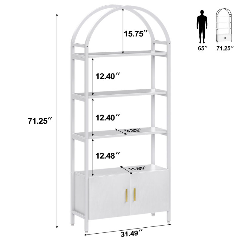 Bibliothèque arquée Rone Gold, Blanc