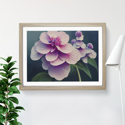 Enchanting Hydrangea Flowers 1 Piece Single Picture Frame Wall Art