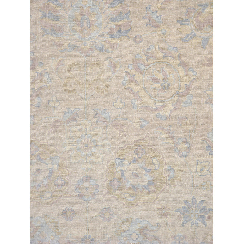 Oushak Beige Wool Area Rug, Rectangle 10'1" x 13'11"