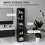 Armoire de rangement pour salle de bain, armoire haute avec tiroir, noir