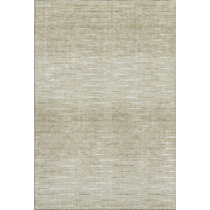 Premium Machine Washable Prisco Khaki Rug, Rectangle 9' x 12'