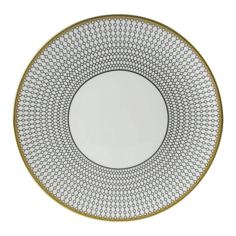 Handmade Bone China Salad/Dessert Plate, Onyx