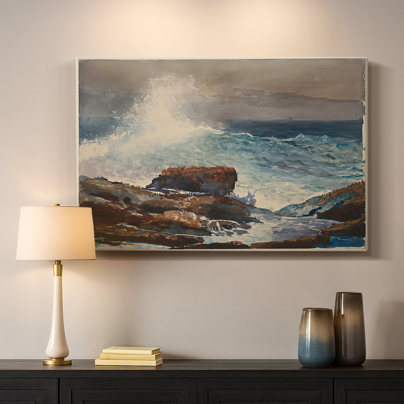 Breaking Wave, Prout's Neck-Winslow Homer-Gallery, toile tendue-c. 1887, 18 x 27