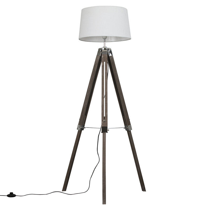 Bella Vista 145.5cm Tripod Floor Lamp, White, LED bulb