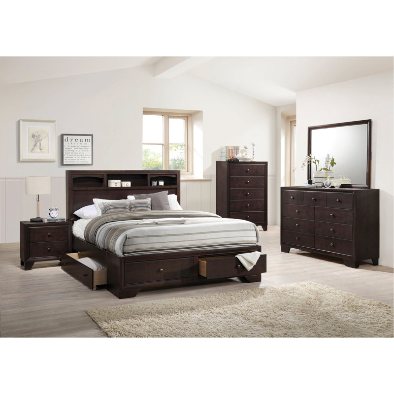 Bali 2-Drawer Nightstand in Espresso