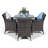 Karas 4 Seater Dining Set with Cushions and Parasol