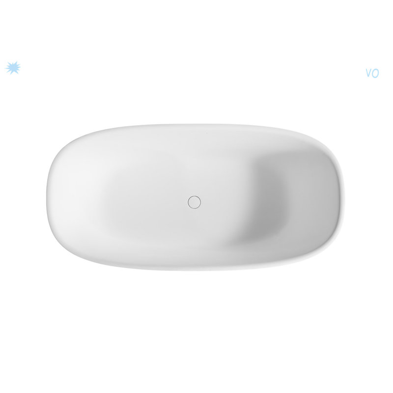 Baignoire de trempage autoportante à surface solide de 55 pouces