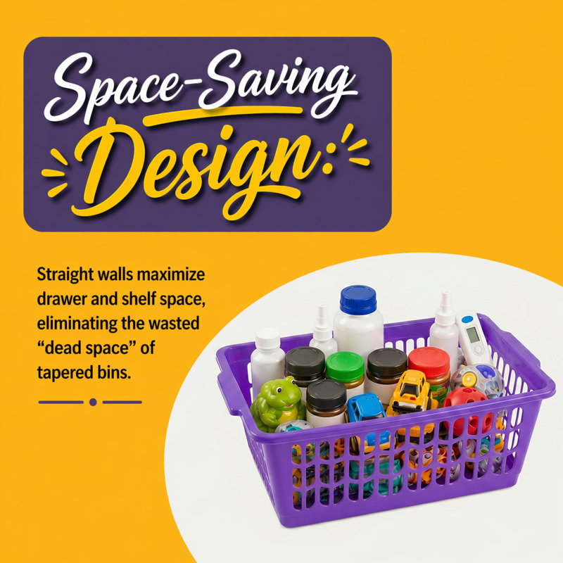 Rebrilliant Plastic Decorative Basket, Purple
