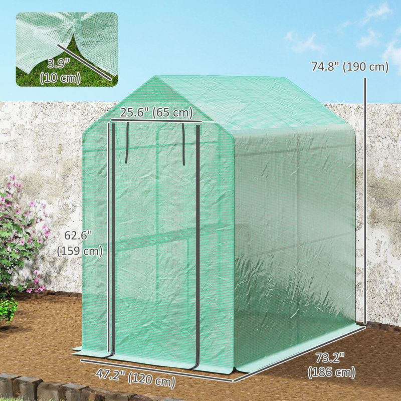 Walk-in Greenhouse, croissance de plantes, maison chaude, vert