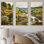 «Green Wondering Pastoral Harmony - River Print», ensemble d'art mural