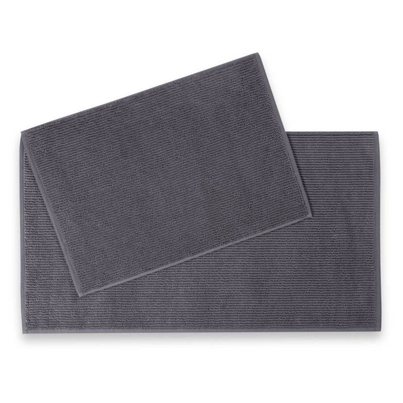 Ensemble de 2 tapis de bain, Anthracite