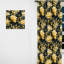 Motif floral jaune et bleu tropical - Rideau tropical - Velours obscurcissant - 1 panneau-107591561