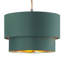 Modern Cotton Fabric Double Tier Ceiling Shade with Shiny Inner-98656001-73565373