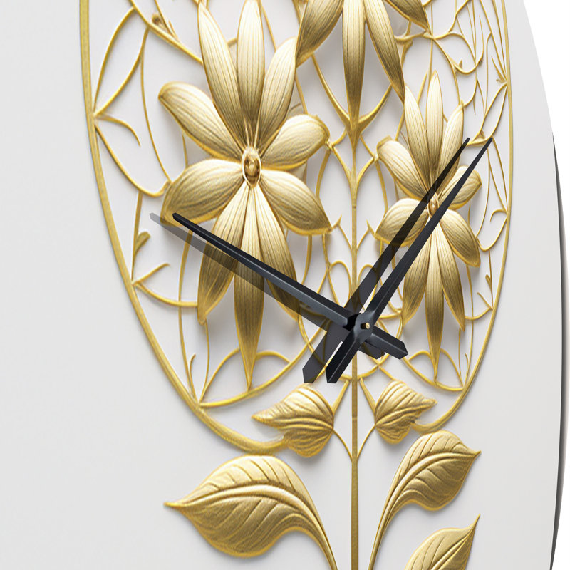 Horloge murale Rashpal - Abstract Botanicals, Moyenne