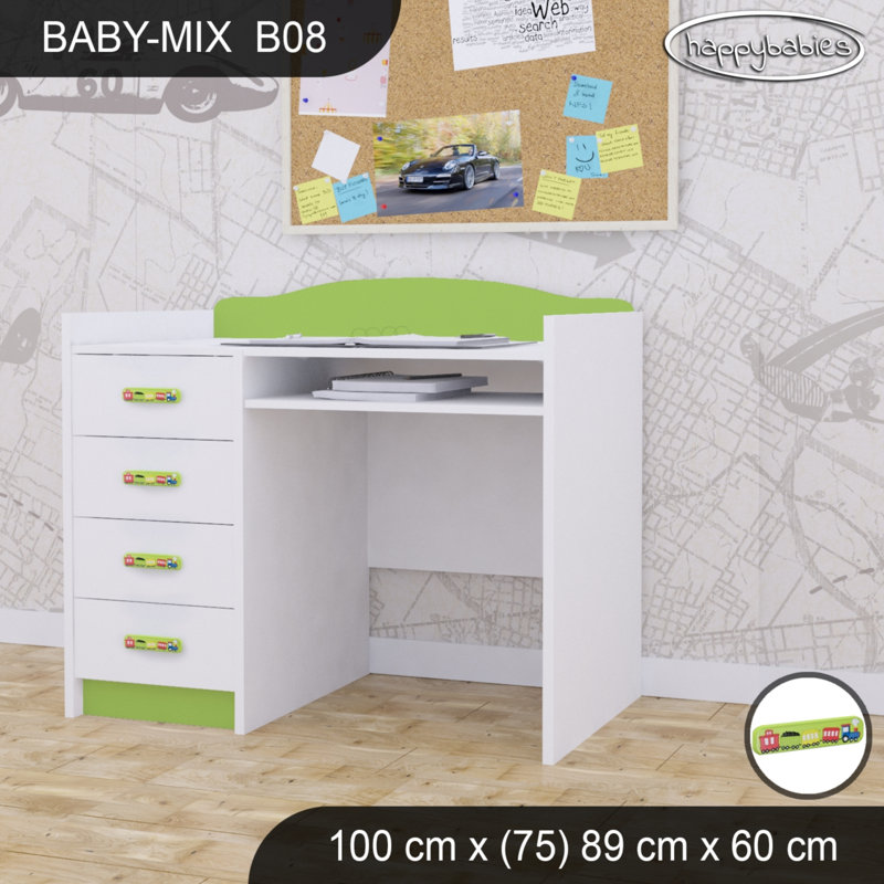 100cm Computer Desk, Green