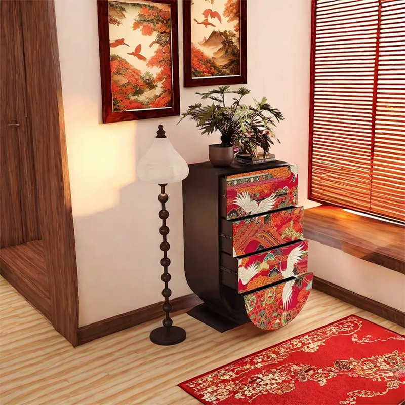 Modern Four-Drawer Storage Cabinet