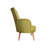 Modern Wing Chair, Peanut Green, 27.6 x 37.4 x 33.5 inches | Solid Wood Frame, 100% Polyester Easy Clean Fabric, 32 DNS Foam for Comfortable Seating | Stylish Addition for Living Room, Hotel, or Office-79292687