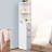 54" Tall Bathroom Shelf Unit - White With 2 Tier And Drawers Organize Items Organizer Freestanding Drawers, Store Essentials