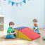 HOMCOM Soft Play Set Kids Climb and Crawl Toys 2-Piece 12-36 Months Red