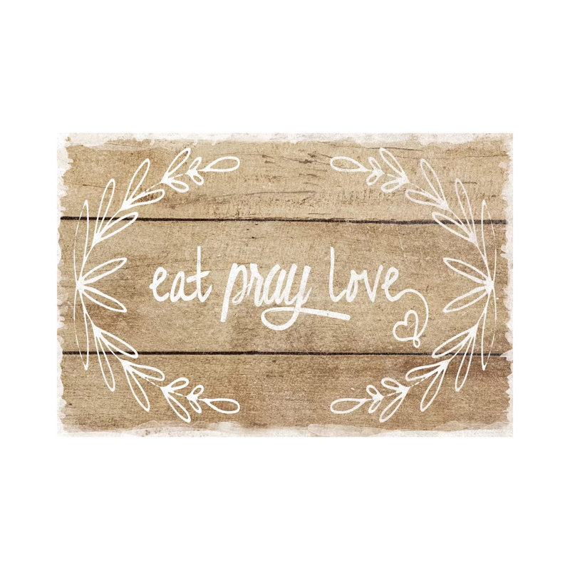 Eat, Pray, Love by Amanda Murray - Wrapped Canvas Print, 20.32 cm H x 30.48 cm W