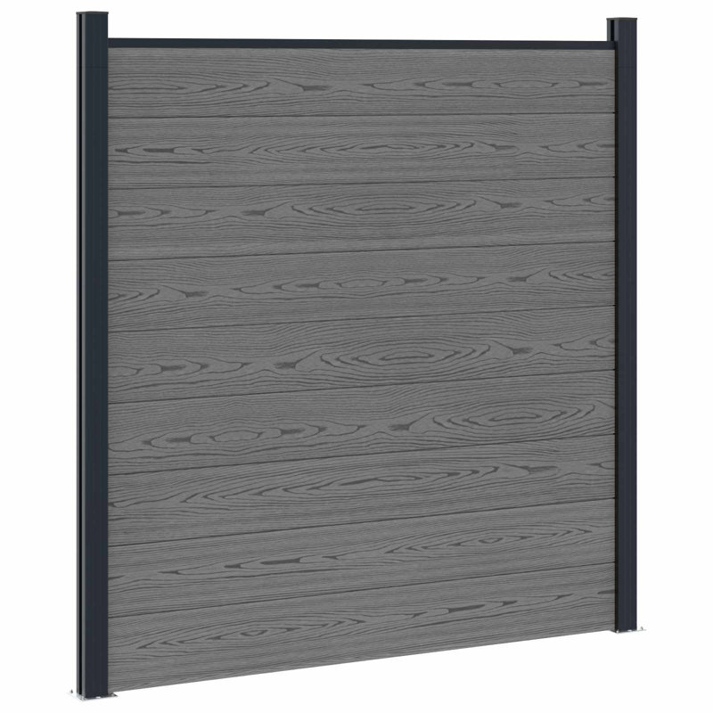 Fencing Kits Fencing with 1 Panel(s) Included, 2, 186cm H x 180cm W, Grey