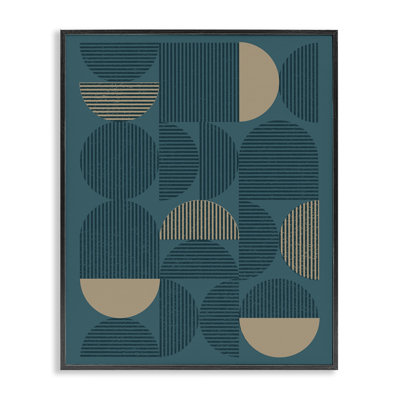 Art de la giclée encadrée noire bleue moderne par Vision Studio