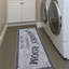 Tapis de couloir gris en caoutchouc antidérapant - Tapis de sol durable pour buanderie