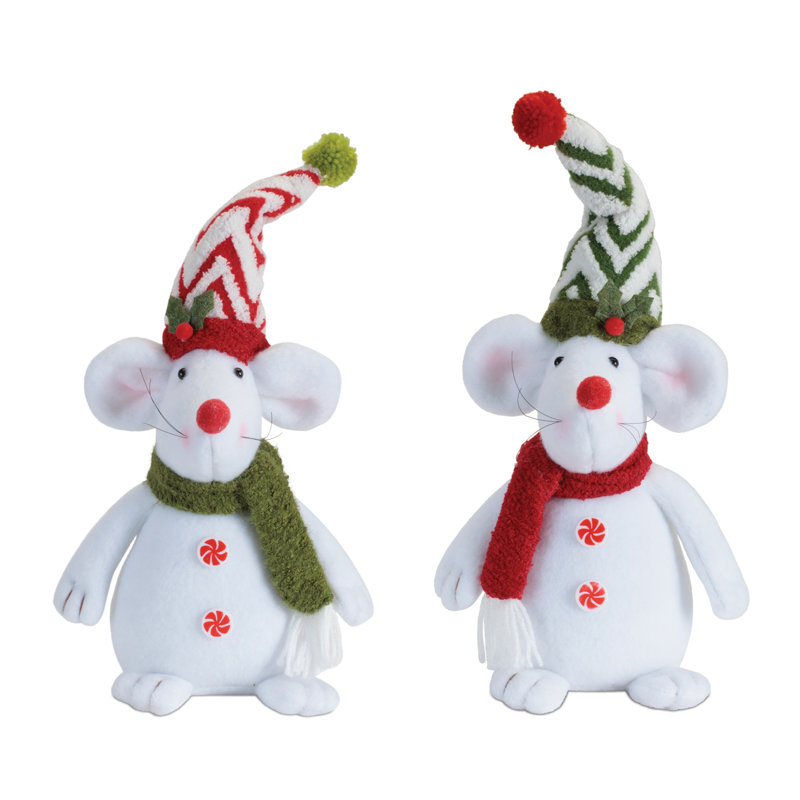 Holiday Plush Mouse Décor