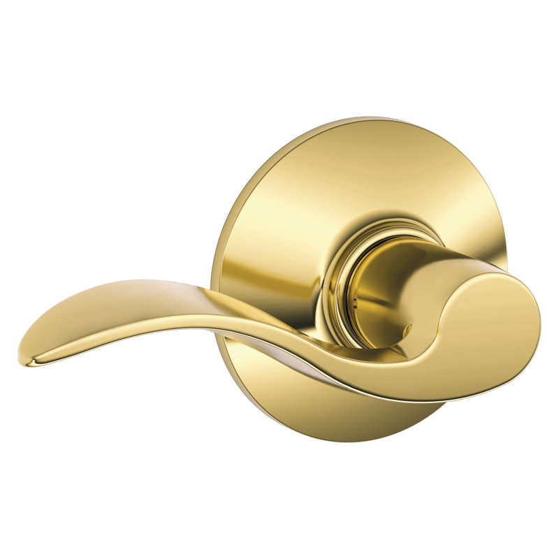 Accent levier levier et serrure de placard, Laiton intemporel