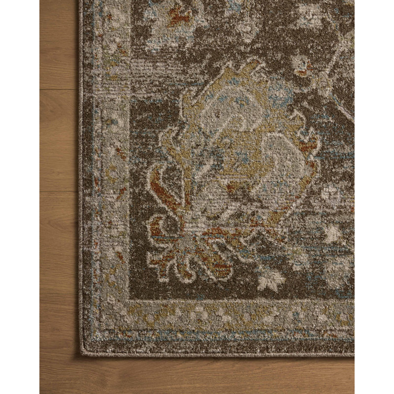 Tapis multicolore Magnolia Home par Joanna Gaines x Loloi Mona Bark, Rectangle 8 pi 10 po x 12 pi