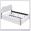 Lit plateforme tapissier avec pieds de soutien en bois et lit gigogne-1255235779