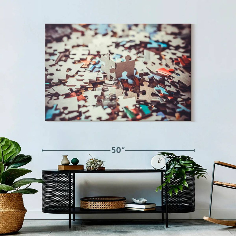 Senne Solving A Puzzle, 32" H x 48" W