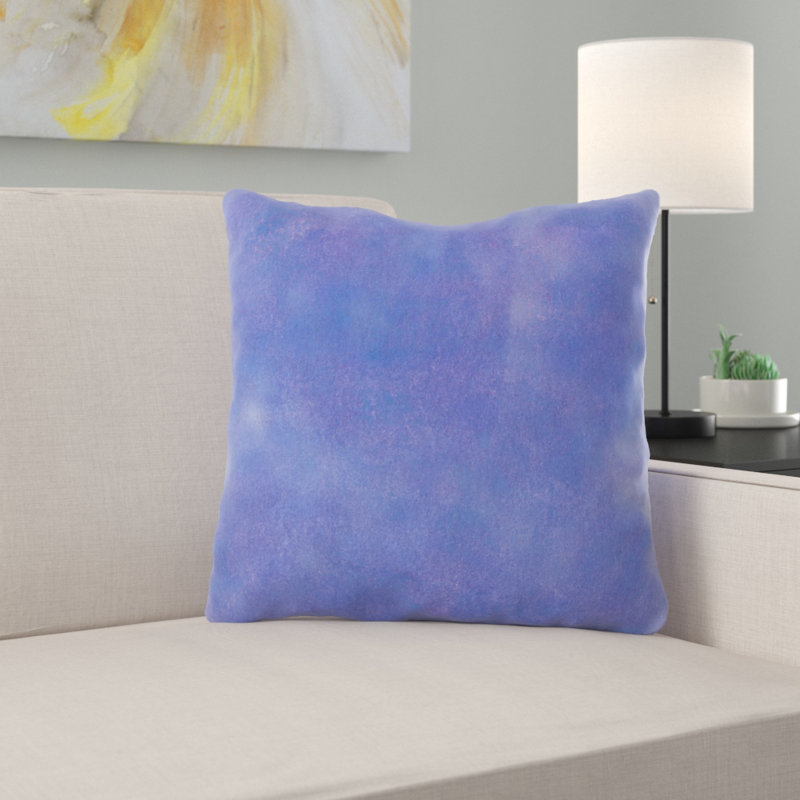 Coussin décoratif aquarelle Peay, Microsuède, Intérieur