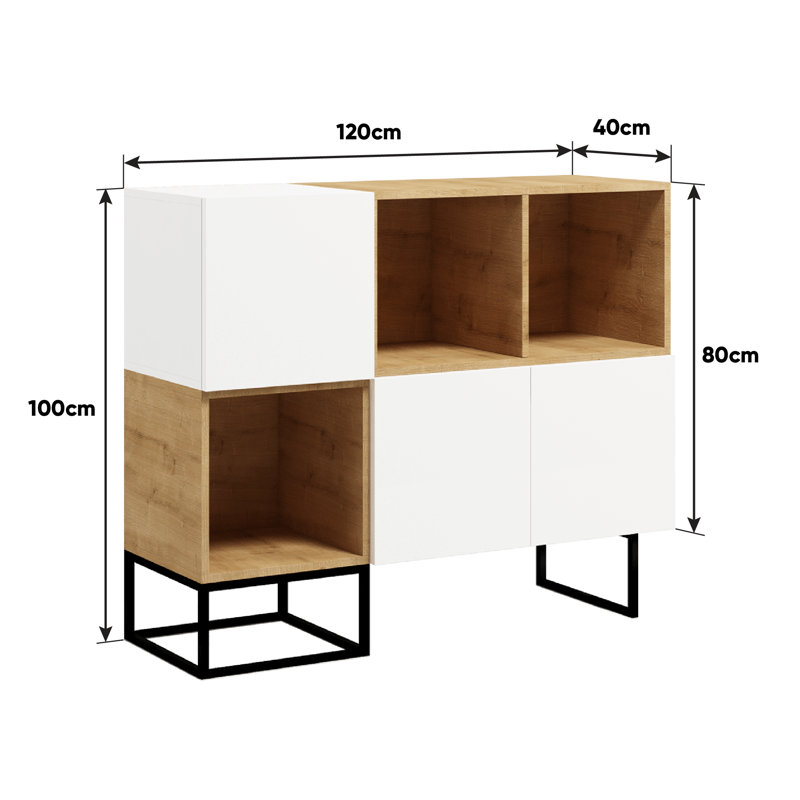 Harliegh 100cm H x 120cm W Cube Bookcase