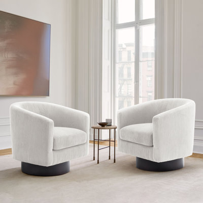 Bennett 72.1Cm Wide Swivel Barrel Chair