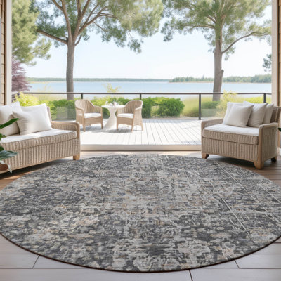Tapis intérieur / extérieur gris Scarlune