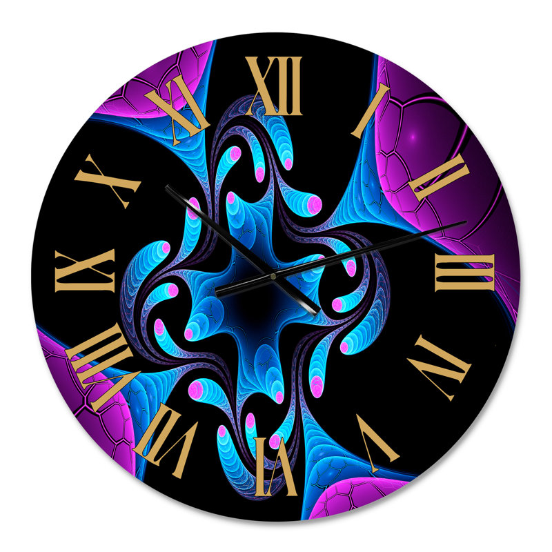 Fractale portail magique - horloge murale moderne, Petit