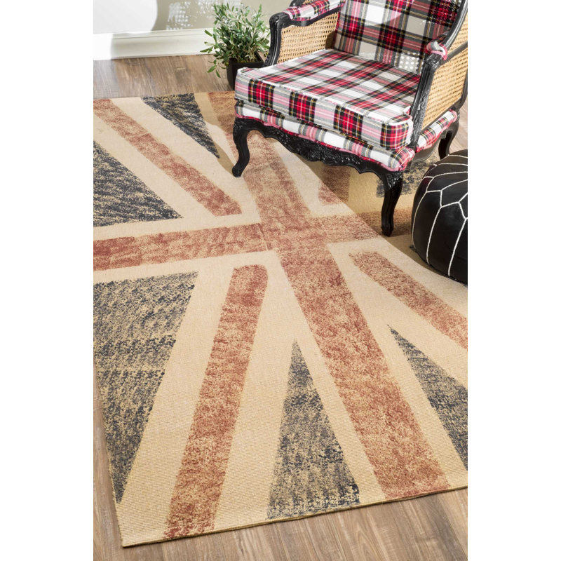 Tapis à rayures bleues Malmo, Rectangle 4 pi x 6 pi