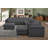 8-Piece Modular Sectional Sofa With 2 Ottomans, U-Shaped Configurable Living Room Couch-1612278635