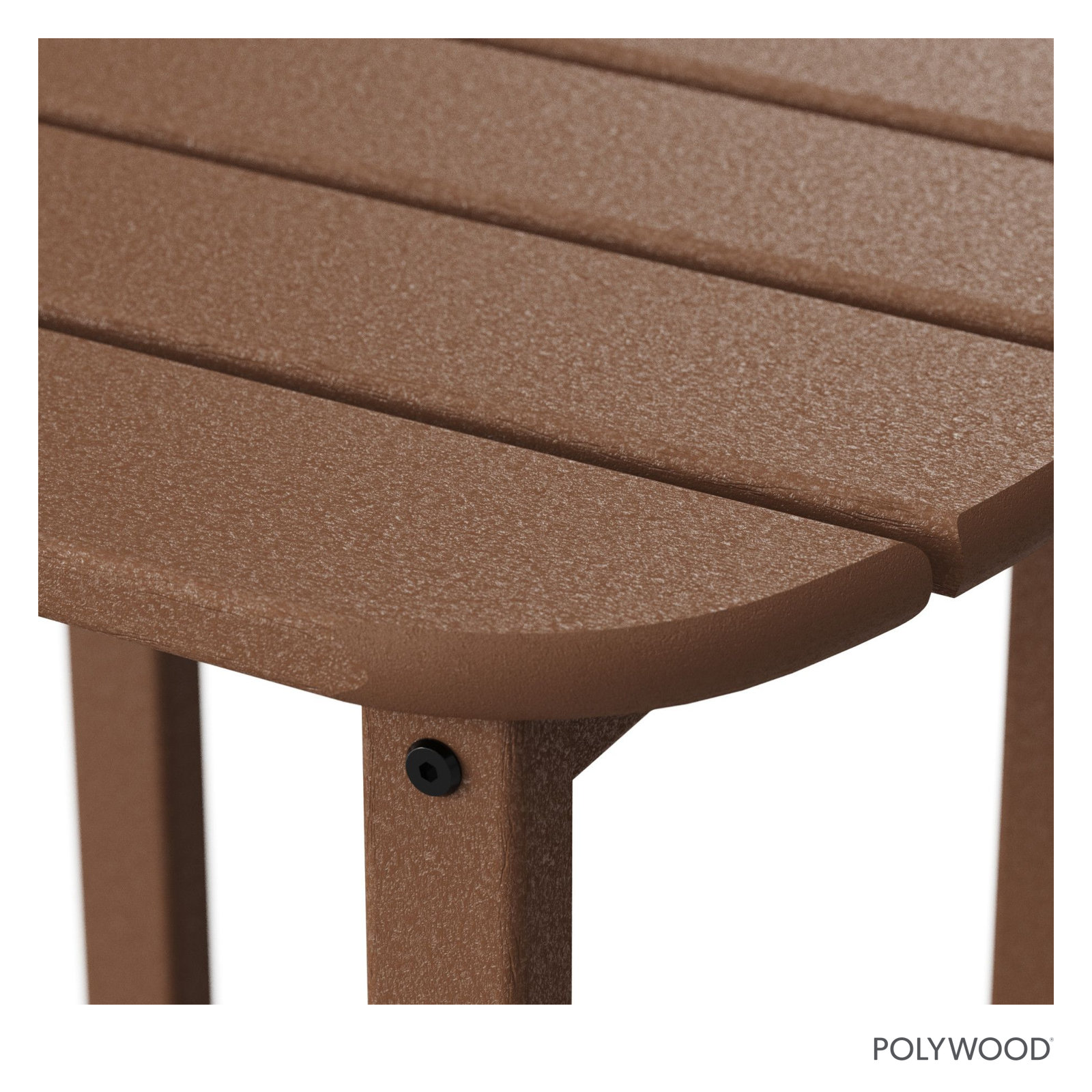 POLYWOOD® South Beach 19" Patio Side Table, Teak