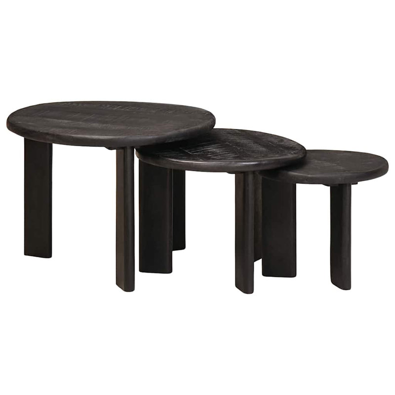 Solid Wood Coffee Table, Black