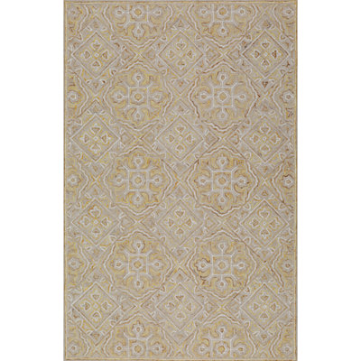 Rhodes Hand-Tufted Cut/Loop Pile Textured Medallions Wool Rug