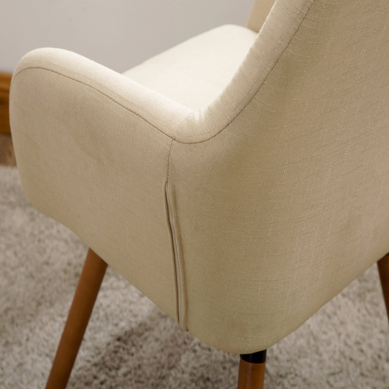 Fauteuil d'appoint brun clair - Structure haute en mousse et rembourrage stable inclus, Tanné