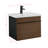 Barham 24" Floating & Wall-Mounted Single Bathroom Vanity In Shadow Walnut With Ceramic Integrated Sink And Countertop