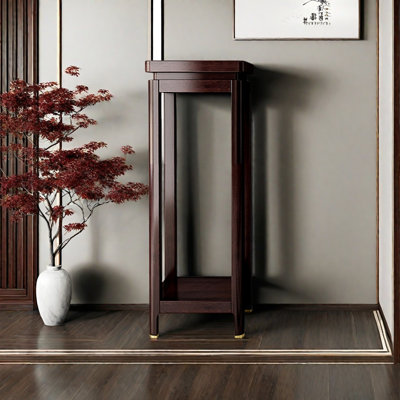 Solid Wood Double - Layer Plant Stand