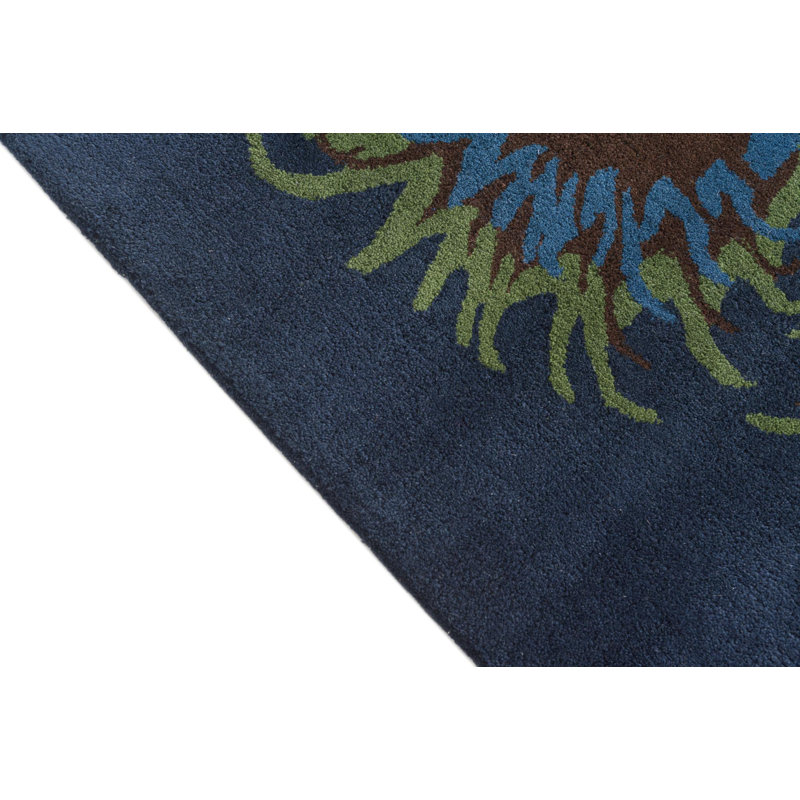 Tapis carré bleu marine