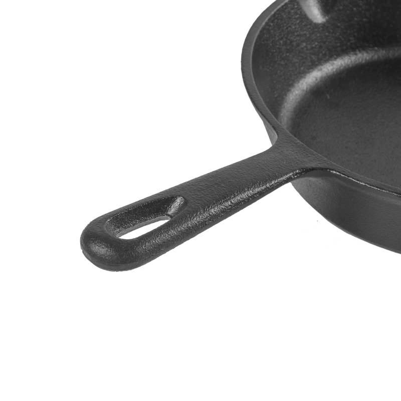 Pre-Seasoned Black Cast Iron 3-Piece Skillet Set