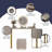 Glenwood Makeup Table and Vanities with Dresser with LED Lights Mirror